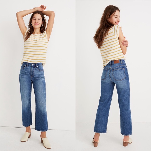 Madewell Denim - Madewell Slim Wide-Leg Jeans in Garrett Wash